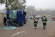 Two buses collided near the entrance to the University of Johannesburg's Kingsway campus on Tuesday, leaving more than 70 people injured. 