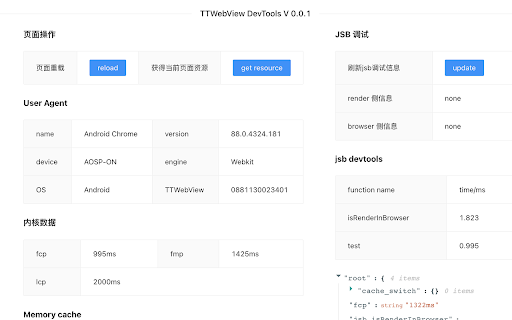 TTWebView devtools