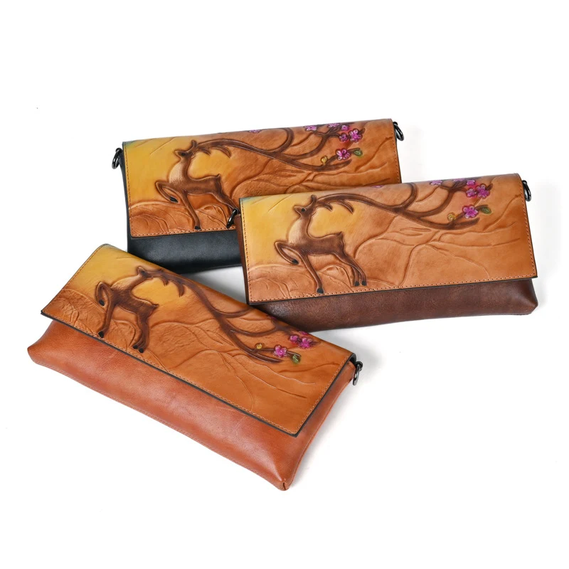 Title 3, Retro Clutch met Kleuren Embossing en Kleine Ne...