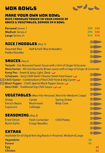 Chinese Wok menu 