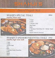 Shahji's - Parantha Express menu 1