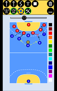 Handball playbook - sports tactic board - náhled