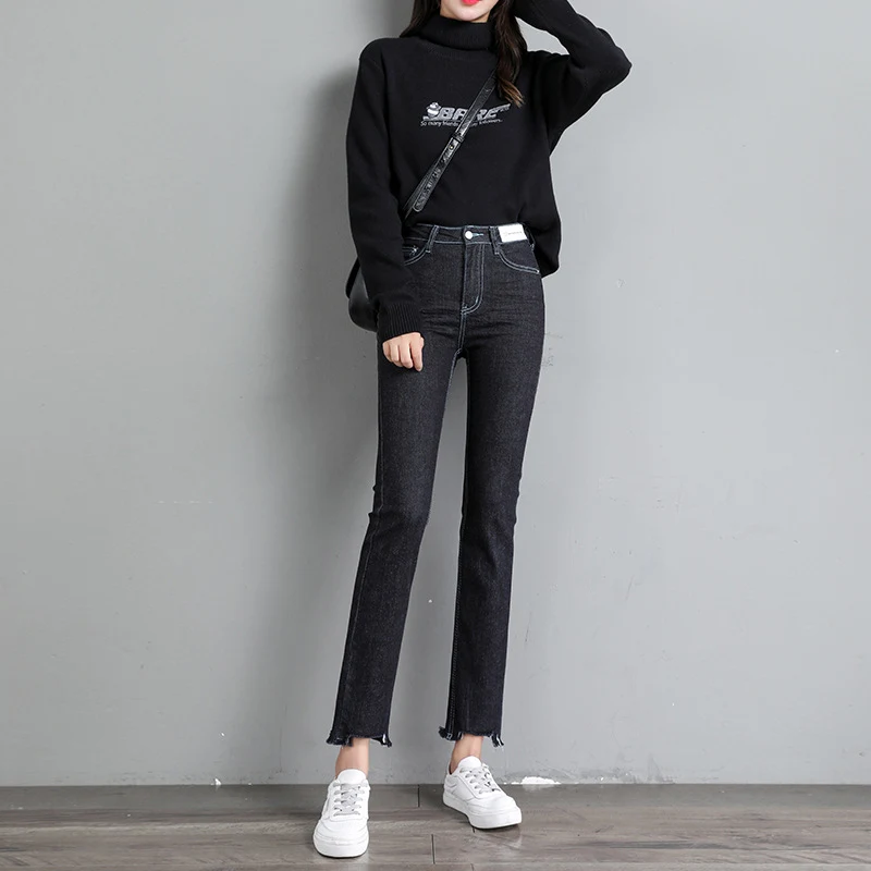 Title 1, Dames Smoky Gray straight-leg jeans, comfortabe...