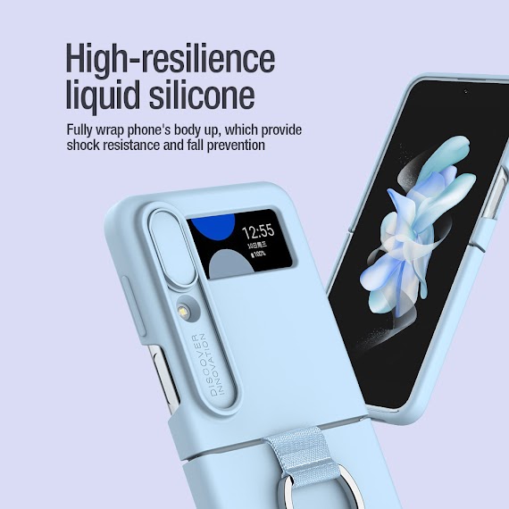 Ốp Lưng Dành Cho Galaxy Z Flip 4 Nillkin Camshield Silky Silicon - Hàng Chính Hãng