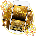 Gold 2018 New Year Keyboard Theme 1.0 APK Download