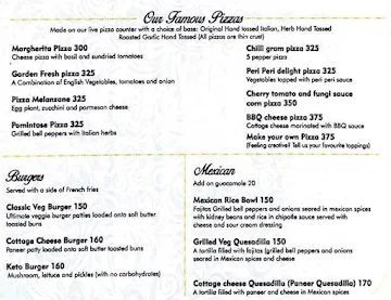 Alfredo's menu 