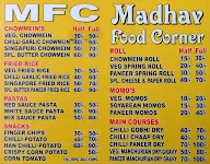 Madhav Food Corner menu 2