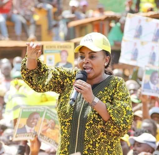 Nominated MP Halima Mucheke at a past UDA rally.