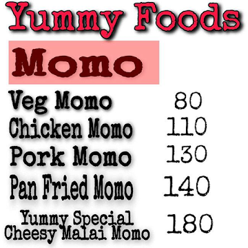 Yummy Foods menu 