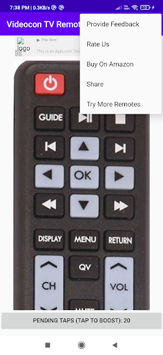 Screenshot Videocon Tv Remote
