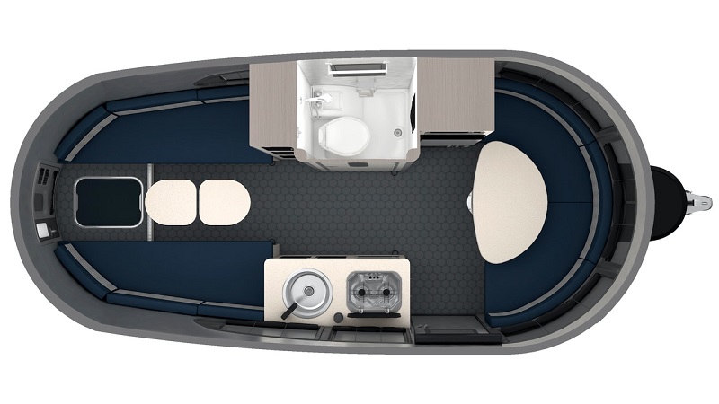 Airstream Basecamp 16 floorplan