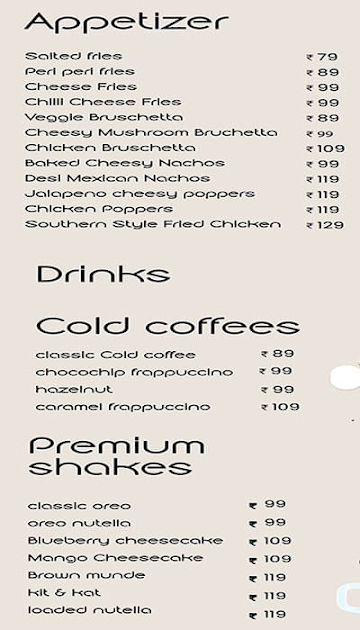 Cafe Taurtilla menu 