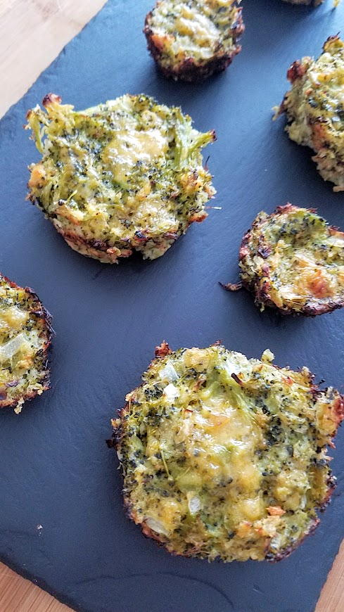 Recipe for Broccoli and Cheese Muffins, a natural green food for St Patricks Day or any day. You can make muffin sized ones which are nice and portable snacks, or do mini muffin ones for a party.