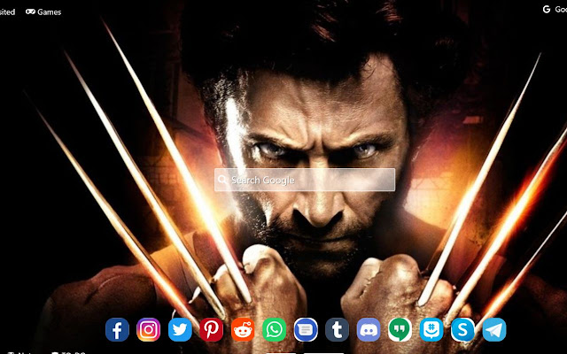 Wolverine Wallpaper New Tab Theme [Install] chrome extension