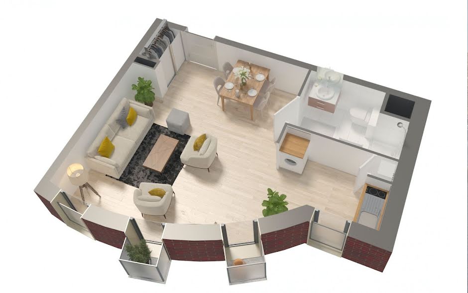 Vente appartement 1 pièce 35 m² à Rennes (35000), 335 335 €