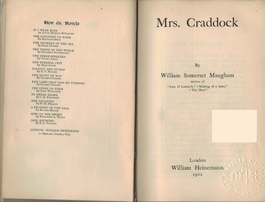 title page of Mrs Craddock