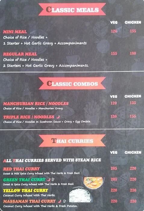 Rice Express menu 