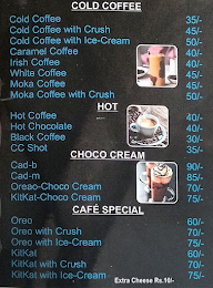 Cafe Caffeine menu 1