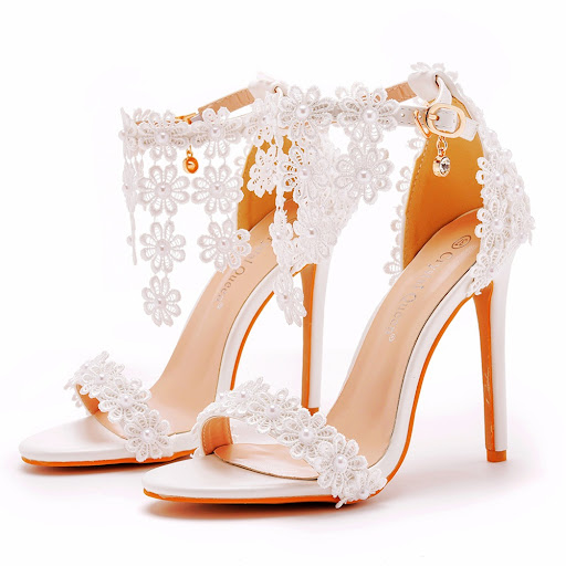 Title 3, Womens Rhinestone High Heel Shoes Dazzling ele...