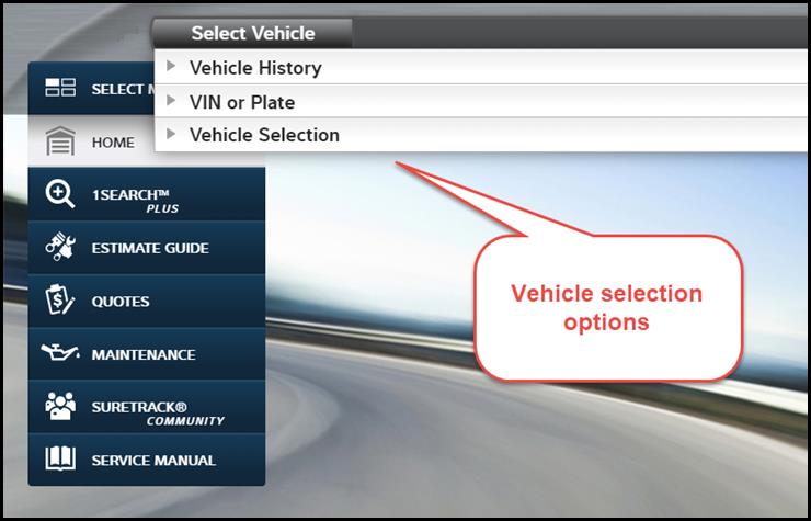 Mitchell 1 ProDemand Vehicle Selection