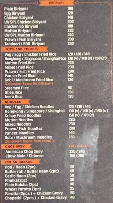 Localwala menu 