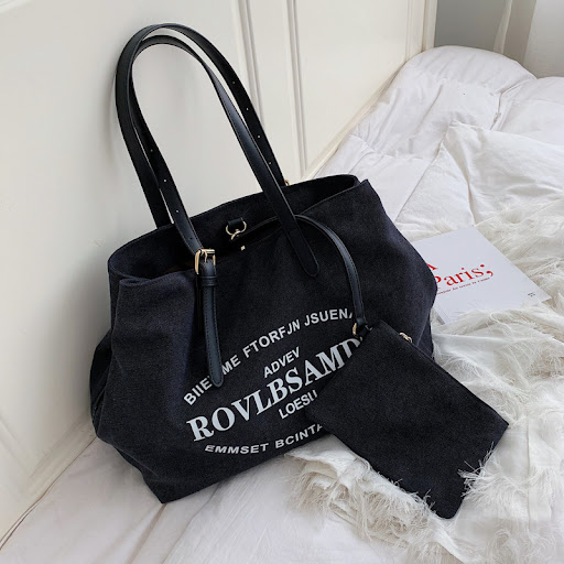 Title 4, Large Capacity Canvas Womens Fashion Tote Simp...