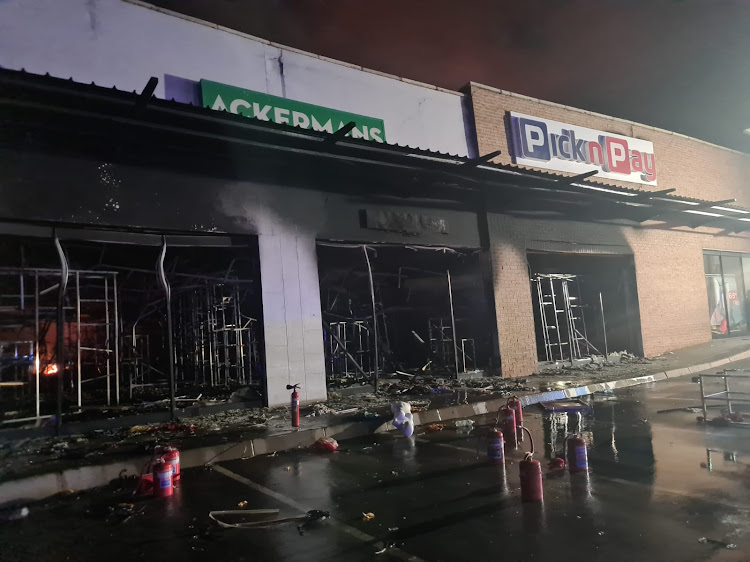 Protesters in KwaGuqa Extension looted and torched shops.