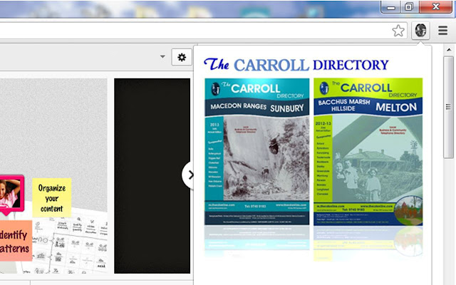 The Carroll Directory Virtual Book Selector chrome extension