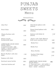 Punjab Dairy & Sweets menu 1