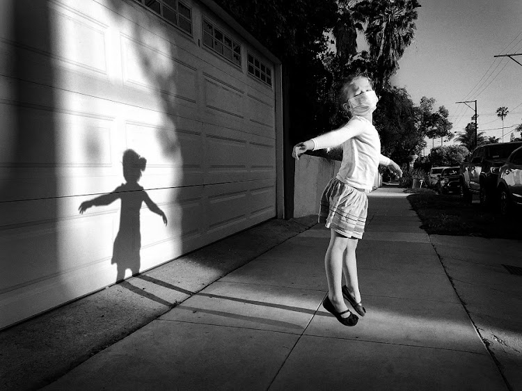 'Side-Walking on Air' in Los Feliz, Los Angeles.