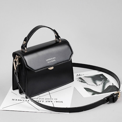 Title 5, Small Black Messenger Bag for Women, Fashion Al...