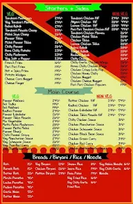 Road Runner Delivery menu 1