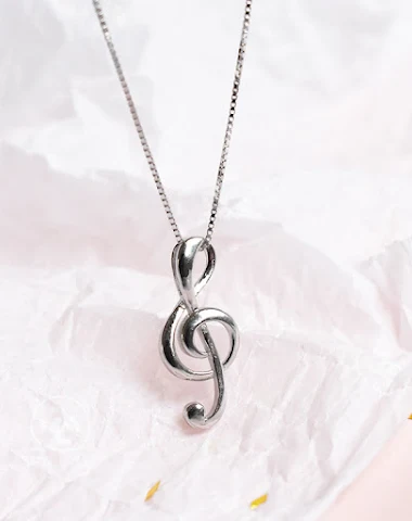 S925 sterling silver notes simple g - 0