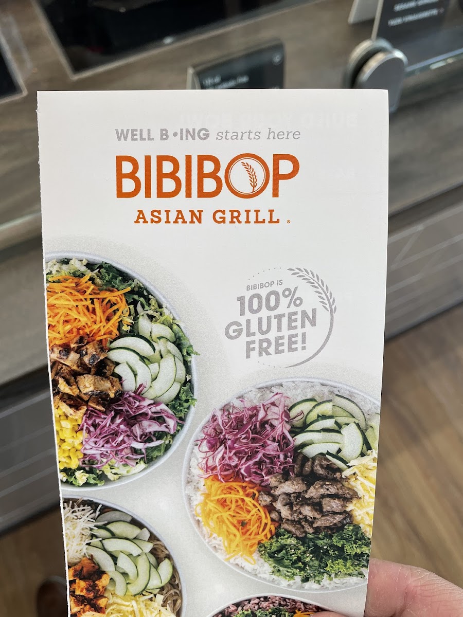 BIBIBOP Asian Grill gluten-free menu
