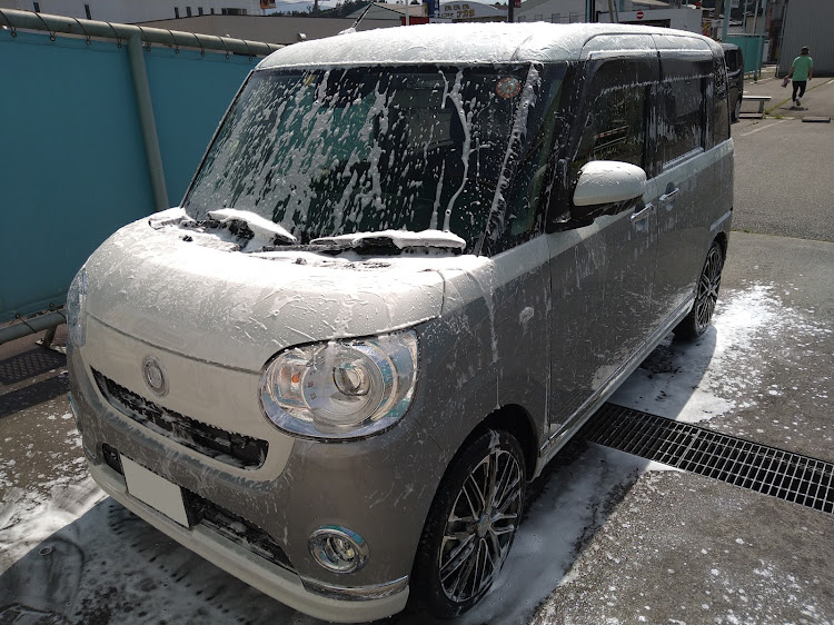 ムーヴキャンバスの朝１洗車・お気に入り写真場所・ひとり撮影会(*^^)v✨・夕立ち対策・ツルツルスベスベのボディーは病みつきになります(≧∇≦)に関するカスタム事例の投稿画像1枚目