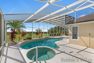 Southwest-facing private pool and spa on Highlands Reserve