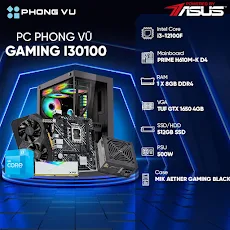 PC PV Gaming I30100 (i3-12100F/8GB/512GB SSD/GTX1650/No OS)