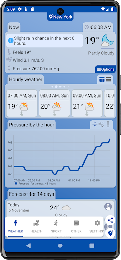 Screenshot Daily weather forecast