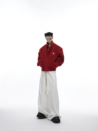 Title 5, Mens High-waisted Lace-up Design Casual Pants....