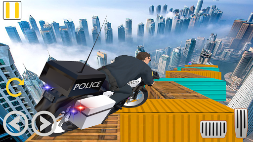 US Police Bike Stunts Game 2019 US Bike Mega Ramp