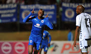 SuperSport United striker Evans Rusike celebrates after scoring in the 1-0 Absa Premiership away win against Bidvest Wits at Bidvest Stadium on Saturday August 18 2018. 