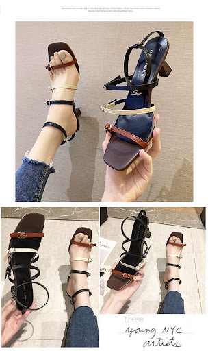 Title 1, Womens Summer Sandals with Thick Heel Fashion ...