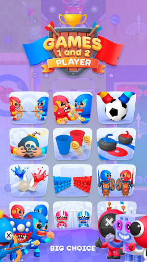 Screenshot Games for 1 and 2 player