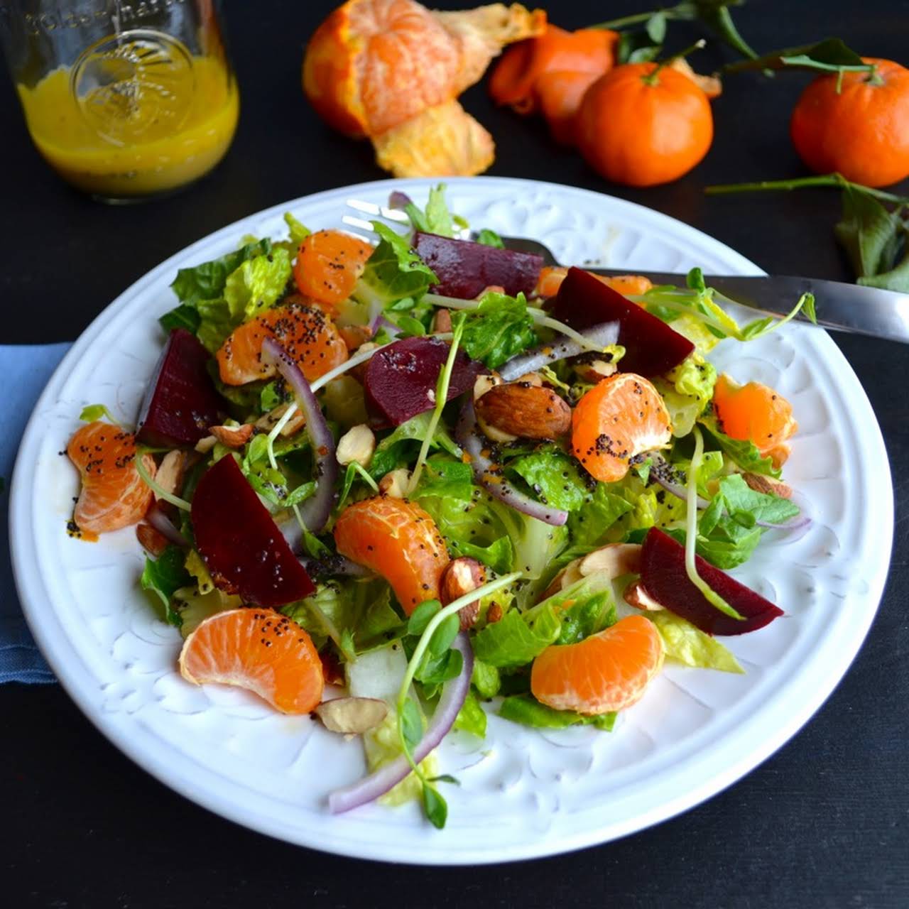 Mandarin Beet Salad  afterward Mandarin Poppyseed Dressing