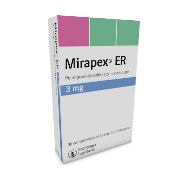 Mirapex ER Pramipexol Diclorhidrato 3 mg Boehringer Caja x 30 Comprimidos  