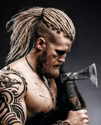 The viking braids are a testament of  strength s depicted