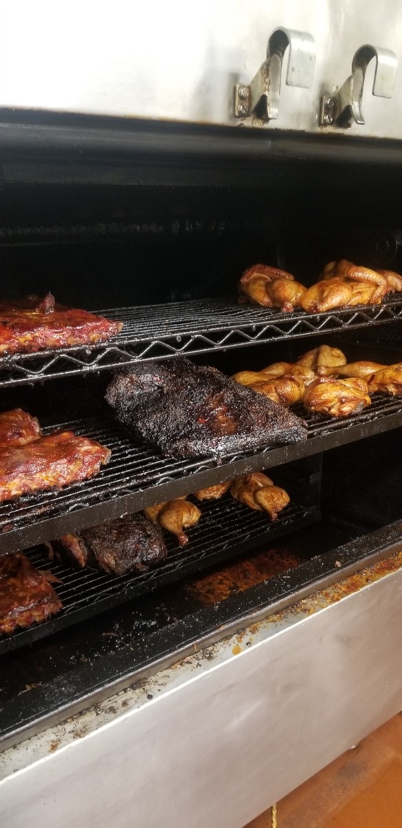 Pork Spareribs, Beef Brisket and Smoked Chicken