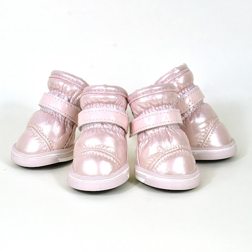 Title 4, PU Mirror Leather Warm Pet Dog Shoes In Winter....