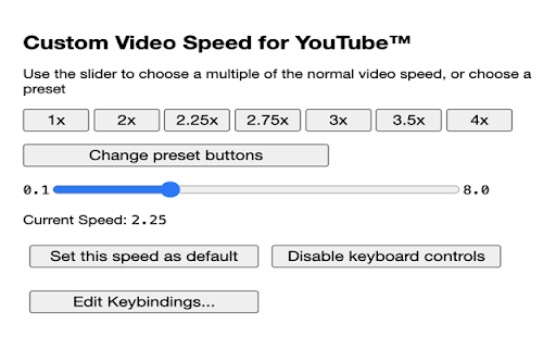 Custom Video Speed for YouTube™