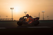 Danilo Petrucci of Italy and Ducati Team rounds the bend during the MotoGP tests at Losail Circuit on February 24 2020 in Doha, Qatar.